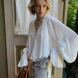 [Pre-order 15% At Checkout] SPOII UNOSA Clair de Romance Ruffle Sleeve Blouse