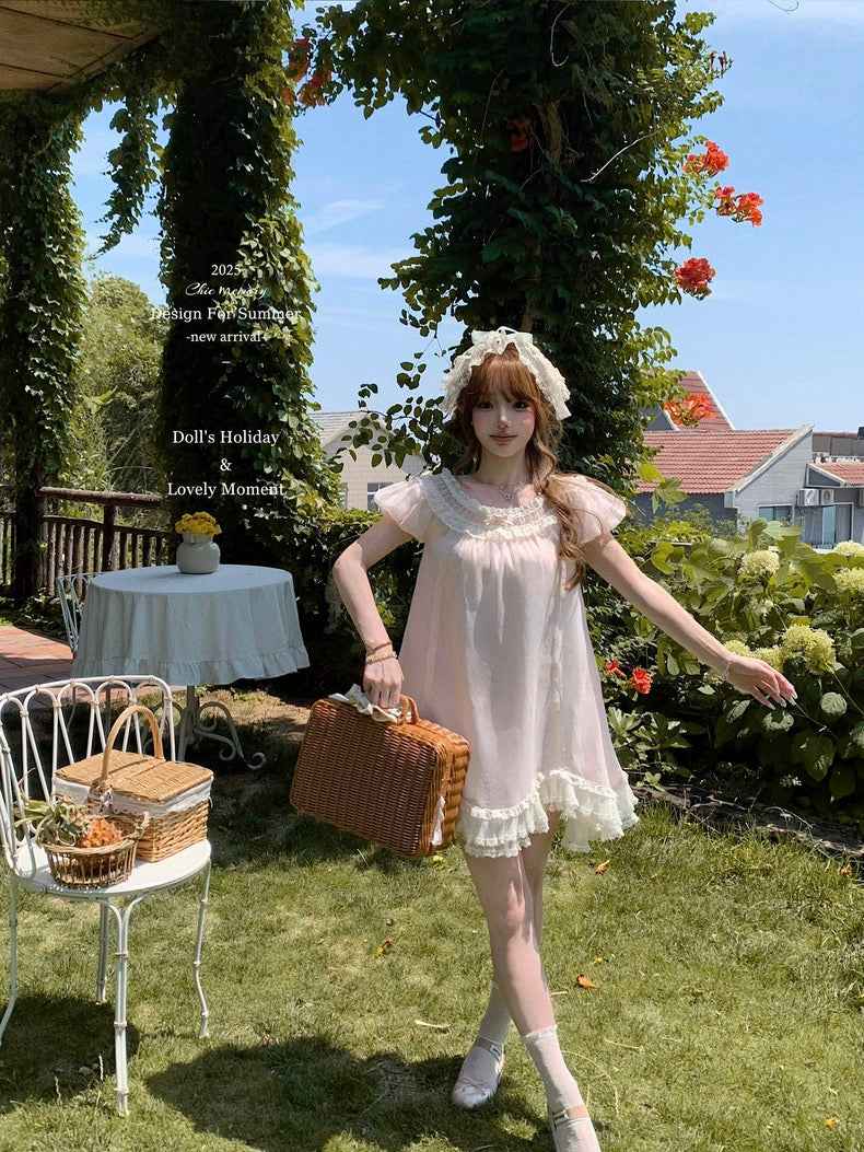 Doll's Holiday Vintage Babydoll Mini Dress Pink Peiliee Shop Doll's Holiday Vintage Babydoll Mini Dress Pink Peiliee Shop