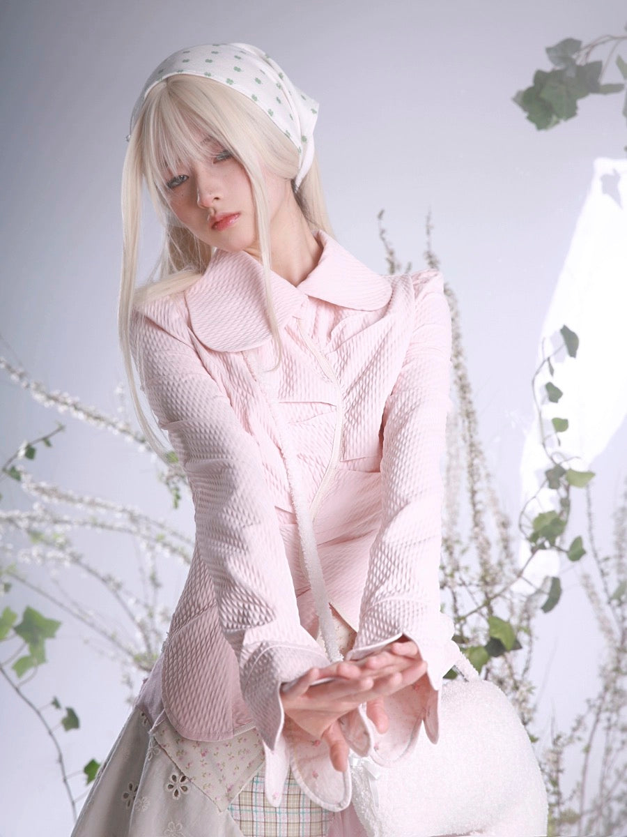 Get trendy with [Rose Island] Cottage Garden Soft Pink Fairy Core Cardigan Top -  available at Peiliee Shop. Grab yours for $60 today!