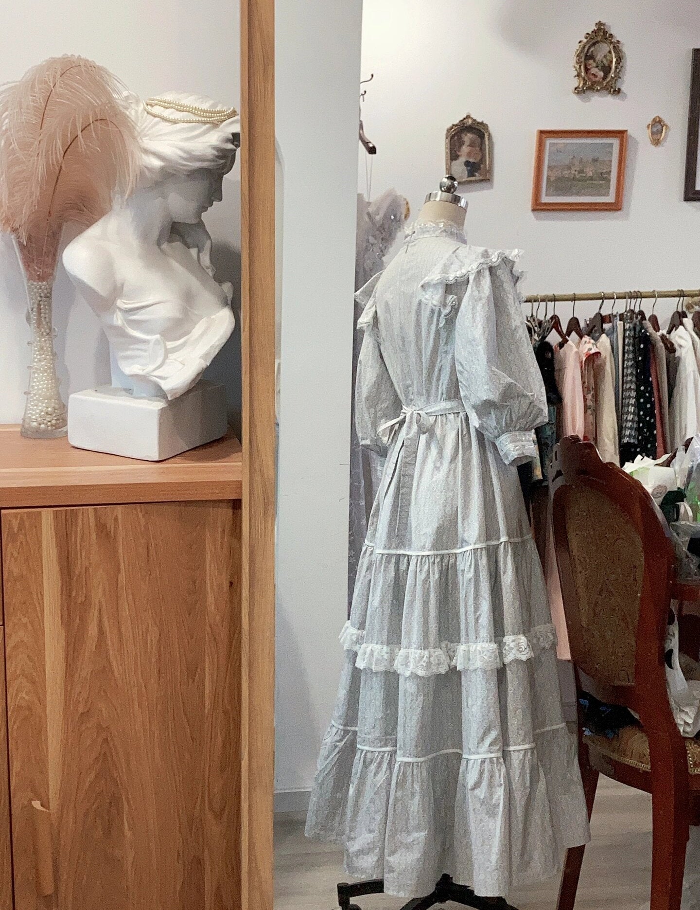 Get trendy with [Customized] Cottage Dream Vintage Inspired Maxi Dress - Dress available at Peiliee Shop. Grab yours for $168 today!