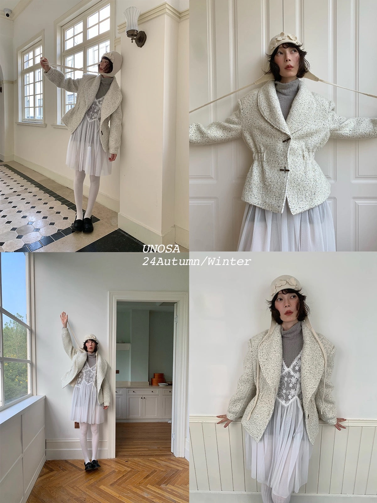 Get trendy with [UNOSA] Lost In Time Vintage Style Off-shoulder Slim Fit Wool Coat - Coats & Jackets available at Peiliee Shop. Grab yours for $145 today!