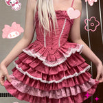 Get trendy with Christmas Respberry Pie Lolita Fashion Mini Dress - Dresses available at Peiliee Shop. Grab yours for $69 today!