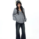 Reabobo Grey Fair Isle Cashmere Blend Sweater