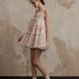 Fa Sogno Mélodie de Tulle Bellet Ruffle Dress