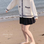 Get trendy with Sailor Girl’s Autumn Knitting Wear Sweater Cardigan - Sweater available at Peiliee Shop. Grab yours for $25.50 today!