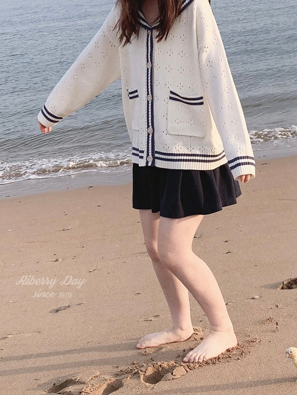 Get trendy with Sailor Girl’s Autumn Knitting Wear Sweater Cardigan - Sweater available at Peiliee Shop. Grab yours for $25.50 today!