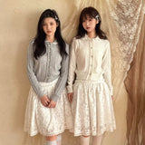 [Pacific Position] Angel Heart Club Wool Blended Cardigan