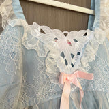 Get trendy with [August unicorn] Blue Moonlight Handmade Drop Top Skirt Set - Dresses available at Peiliee Shop. Grab yours for $89 today!