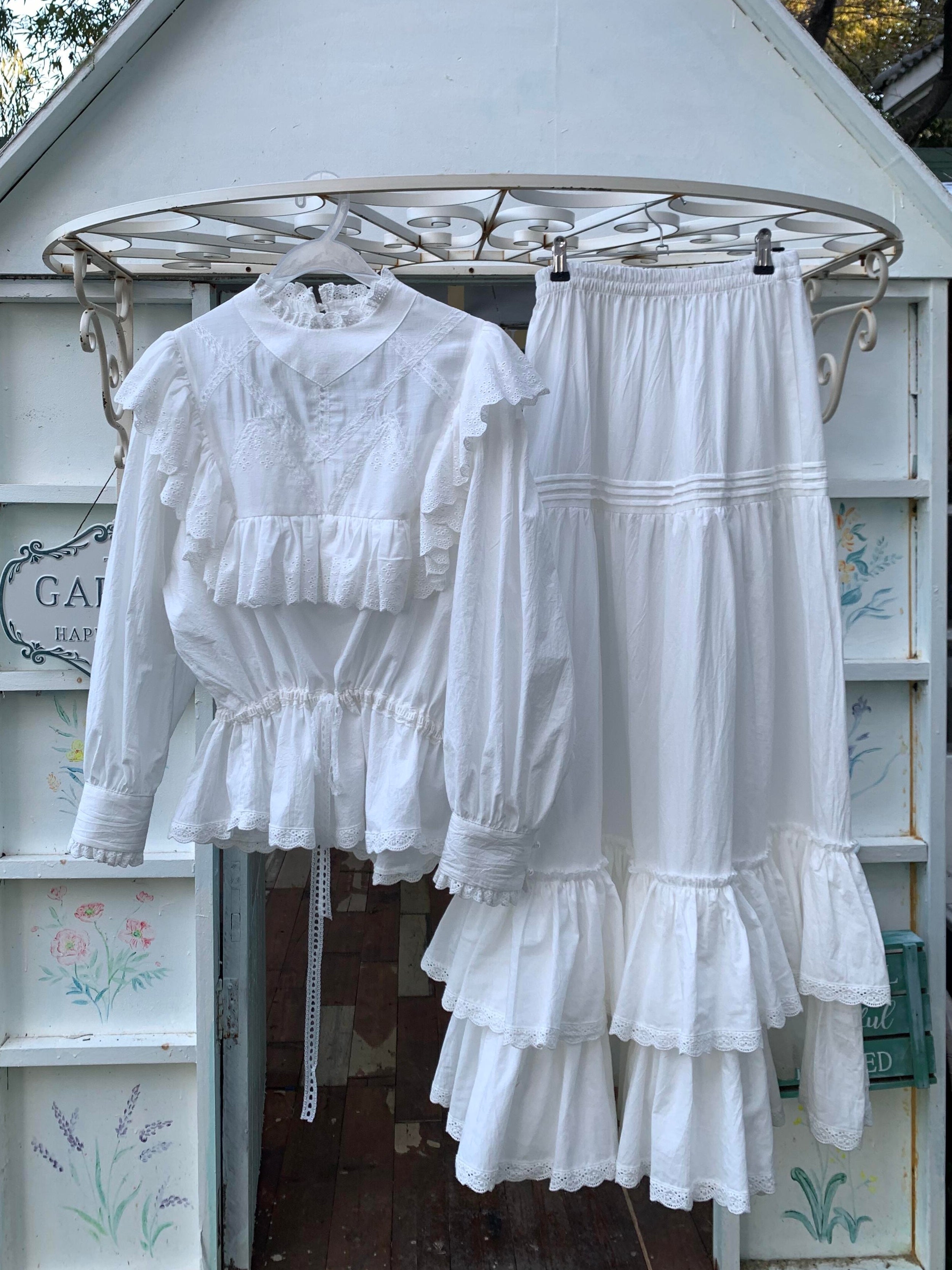 Get trendy with [Tailor Made] In My Fairy Dream Handmade Cotton Dress Set -  available at Peiliee Shop. Grab yours for $88 today!