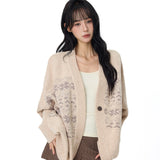 Reabobo Fair Isle Wool Blend Knit Cardigan