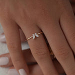 Get trendy with [Timi Of Sweden] Leah - White Crystal Butterfly Ring -  available at Peiliee Shop. Grab yours for $23 today!