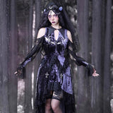 Get trendy with [Blood Supply]Lunar Deity French Off-Shoulder Halloween Top - Clothing available at Peiliee Shop. Grab yours for $50 today!