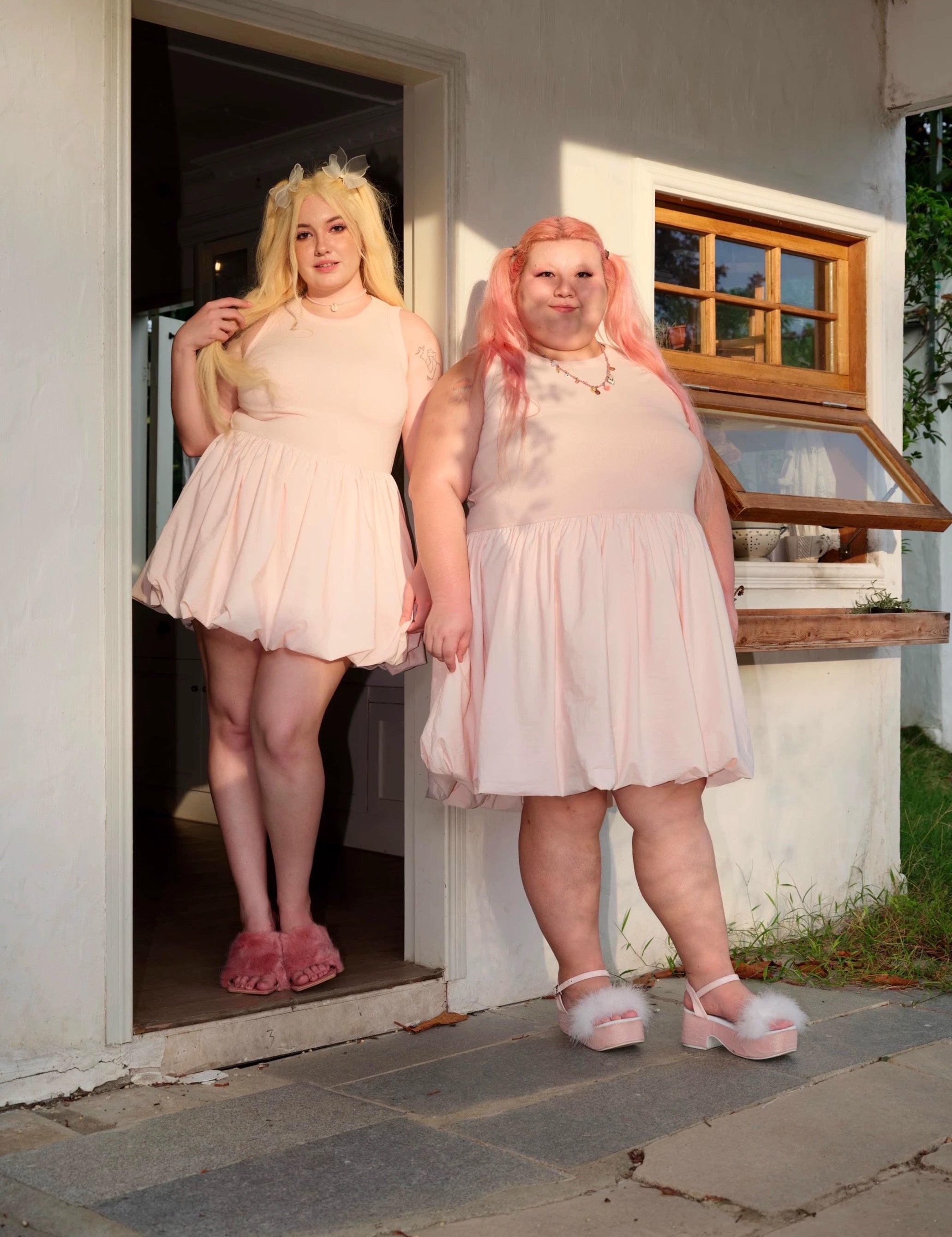 Get trendy with [Curve Beauty]Pink Dream Lover Dress -  available at Peiliee Shop. Grab yours for $56 today!