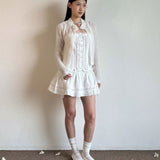 Get trendy with [Pacific Position] I Swear She’s An Angel - Mother Shell Button Cotton Dress - Dress available at Peiliee Shop. Grab yours for $75 today!