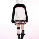 Get trendy with Evil Tooth Kawaii Panda Look Faux Fur Hoodie Coat -  available at Peiliee Shop. Grab yours for $78 today!