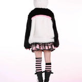Get trendy with Evil Tooth Kawaii Panda Look Faux Fur Hoodie Coat Christmas -  available at Peiliee Shop. Grab yours for $78 today!
