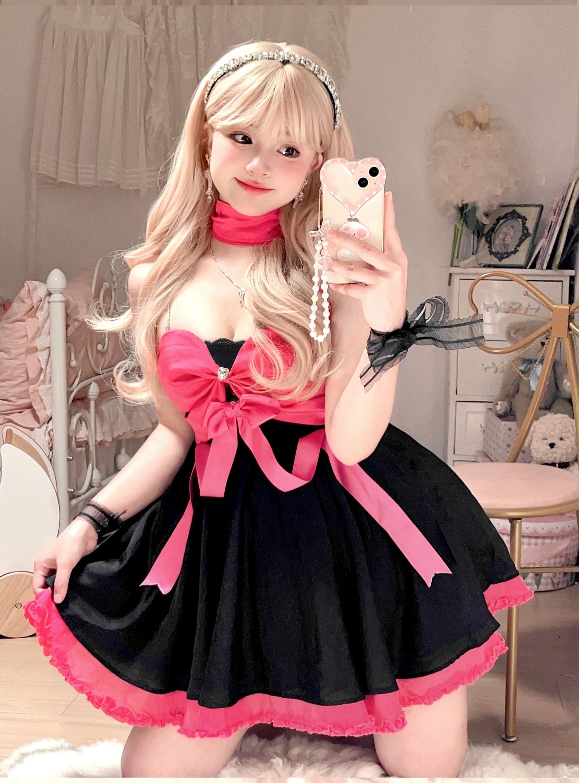 Get trendy with Moonlight Goddess Ribbon Mini Dress -  available at Peiliee Shop. Grab yours for $49.90 today!