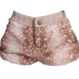 Rose Island Deer Shorts Faux Fur