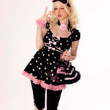 Evil Tooth Paris Girl Polka Dot Hime Babydoll Top and capri pants set