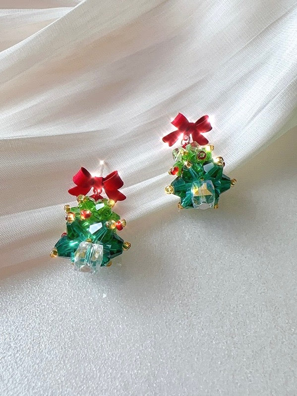 Merry little Christmas tree handmade earring - Premium  from Basic jewelry - Just $7.80! Shop now at Peiliee Shop