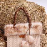 Rose Island Forest Fawn Deer Knit Tote Bag