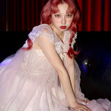 Get trendy with [August Unicorn] Rose romance transparent outer dress - Dresses available at Peiliee Shop. Grab yours for $75 today!