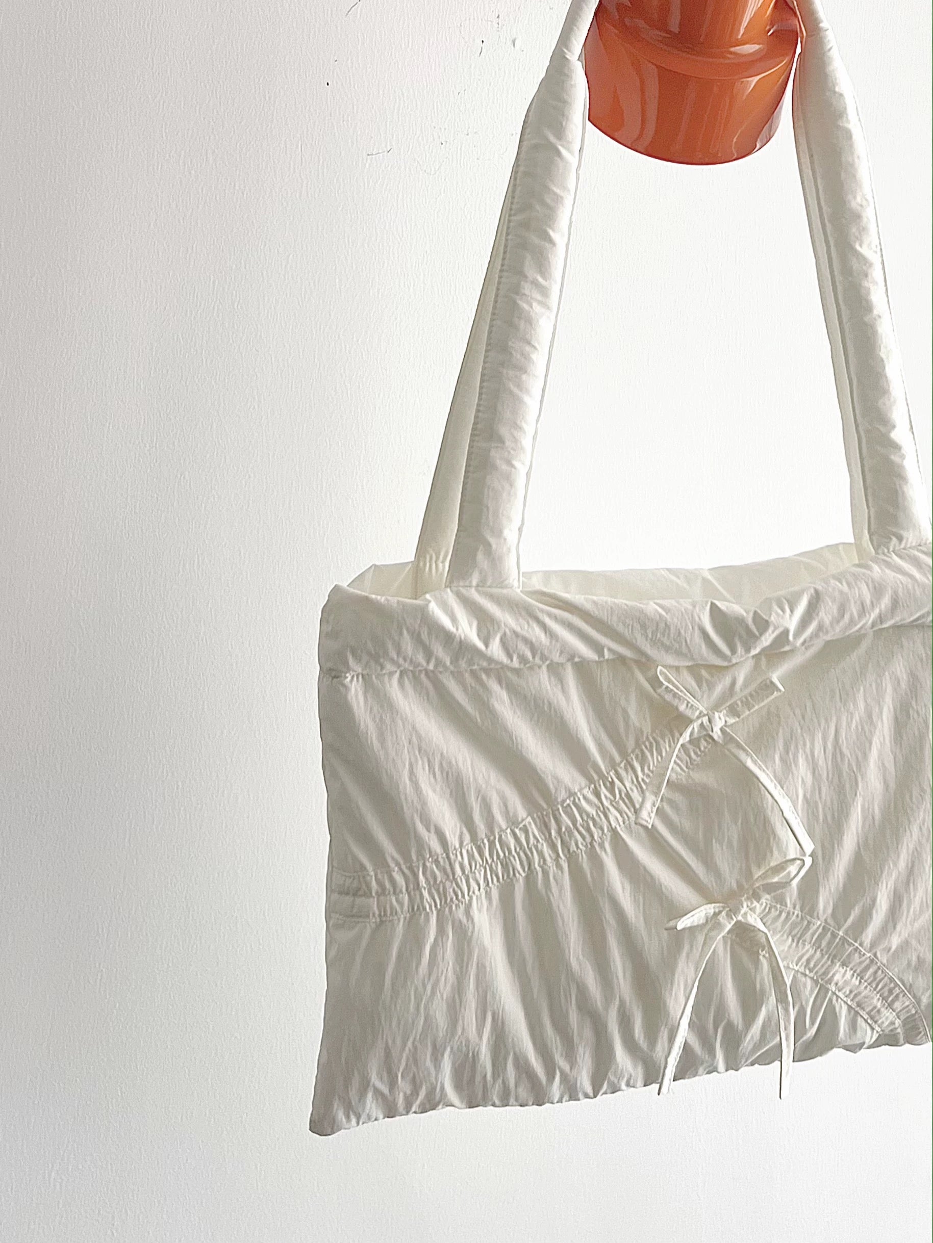 Get trendy with Ballet Core Ribbon Tote Bag - Bag available at Peiliee Shop. Grab yours for $19.90 today!