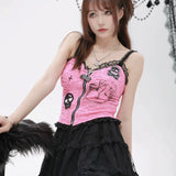 [Evil tooth] Gothic Veil Tiered Mini Lace Skirt