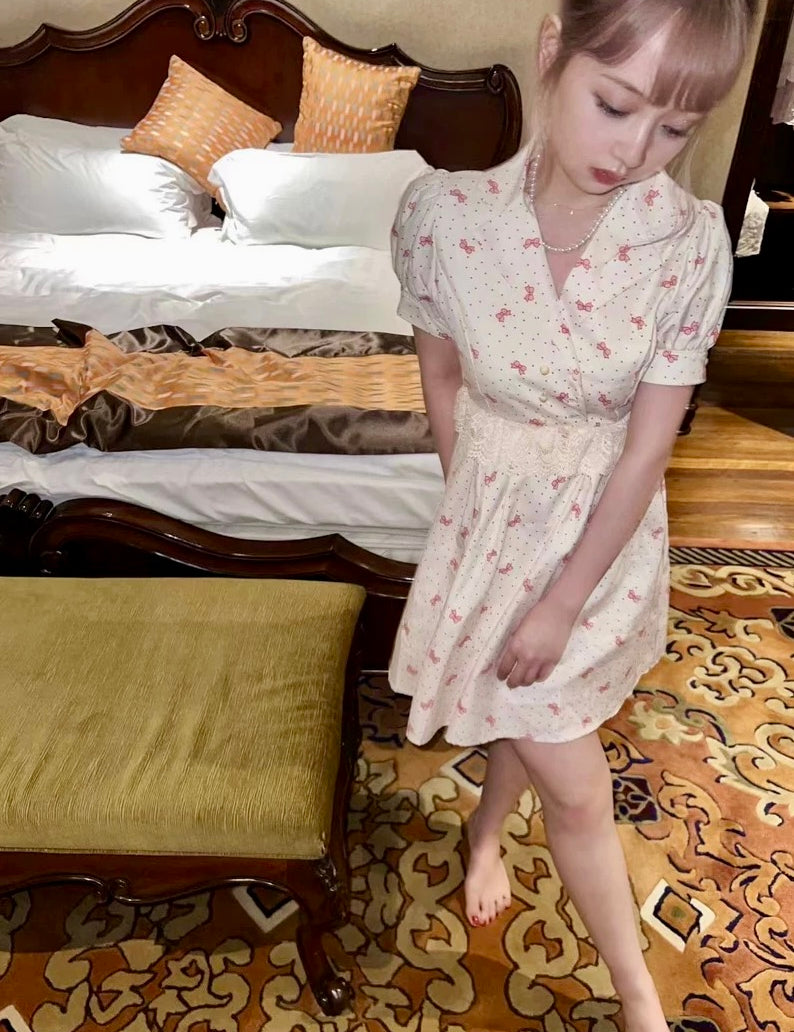 Get trendy with [SALE] Polka Candy floral mini dress - Dresses available at Peiliee Shop. Grab yours for $28 today!