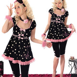 Evil Tooth Paris Girl Polka Dot Hime Babydoll Top and capri pants set