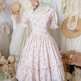 [Leflacon] 'La Feerique Roseraise' Vintage-inspired Rose One-piece Dress