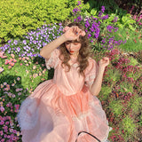 Get trendy with [August Unicorn] Strawberry shortcake lace midi dress - Dresses available at Peiliee Shop. Grab yours for $125 today!