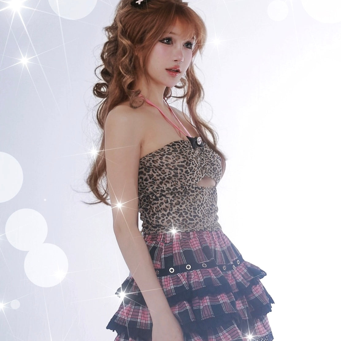 Get trendy with [Evil tooth] Magic Girl - leopard print y2k gyaru girl style tube top - Shirts & Tops available at Peiliee Shop. Grab yours for $19.90 today!