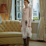 Get trendy with [Spoii Unosa] Pink Ballet Lace Dress -  available at Peiliee Shop. Grab yours for $72.90 today!