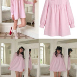 MineBeThyVers 100% Cotton Pink Gingham Babydoll Mini Dress
