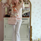 Rose Island Daisy Bow Flare Pants