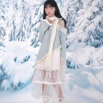 Get trendy with [Rose Island] Snowy Lace Long Skirt - Coats & Jackets available at Peiliee Shop. Grab yours for $43 today!