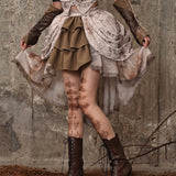 Get trendy with [Blood Supply] Dragon Era steampunk short Cake Skirt - Skirt available at Peiliee Shop. Grab yours for $55 today!