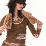 Peiliee Ribbon Deer Short Scarf