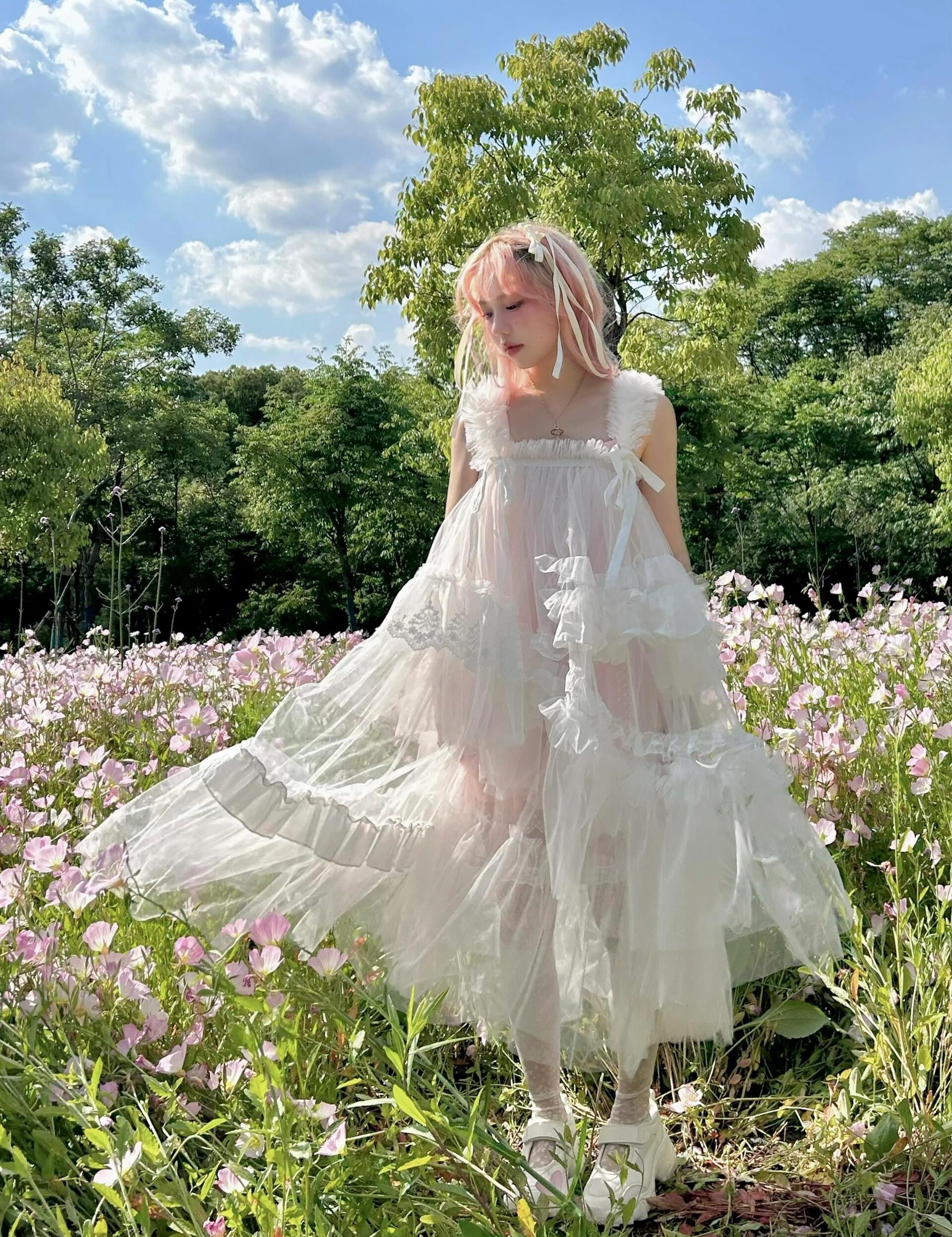 Get trendy with [August Unicorn] Angelic Mist Handmade Outer Princess Dress - Dresses available at Peiliee Shop. Grab yours for $116 today!