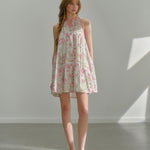 Get trendy with [UNOSA] Rosy Whisper Floral Mini Dress -  available at Peiliee Shop. Grab yours for $69.90 today!