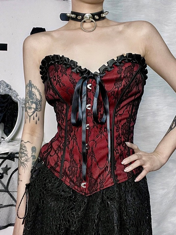 Get trendy with The Classic Gothic Corset Top -  available at Peiliee Shop. Grab yours for $23 today!