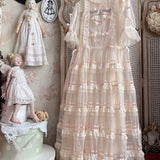 Sublunary Fake Heart Silk Dress Gown Set