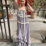 [Pre-order 15% At Checkout] UNOSA Lavender Veil Layered Panel Chiffon Dress