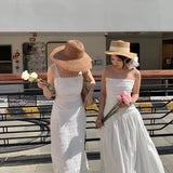 [Tailor Made] Sun Kissed Love Handmade Cotton Strapless Bridal Maxi Dress
