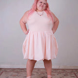 Get trendy with [Curve Beauty]Pink Dream Lover Dress -  available at Peiliee Shop. Grab yours for $56 today!