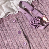 Get trendy with [Illimite] Lavender Romance Soft knitted cardigan three pieces set - Clothing available at Peiliee Shop. Grab yours for $56.80 today!