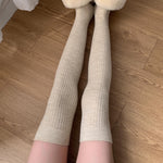 Get trendy with Autumn Milk Tea Over Knee Socks Leg Warmer - Socks available at Peiliee Shop. Grab yours for $8.90 today!