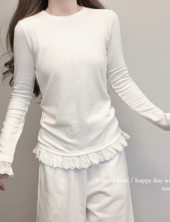 Get trendy with Soft Soft Snow Christmas Cotton Lace Sweatshirt - Sweater available at Peiliee Shop. Grab yours for $19.90 today!