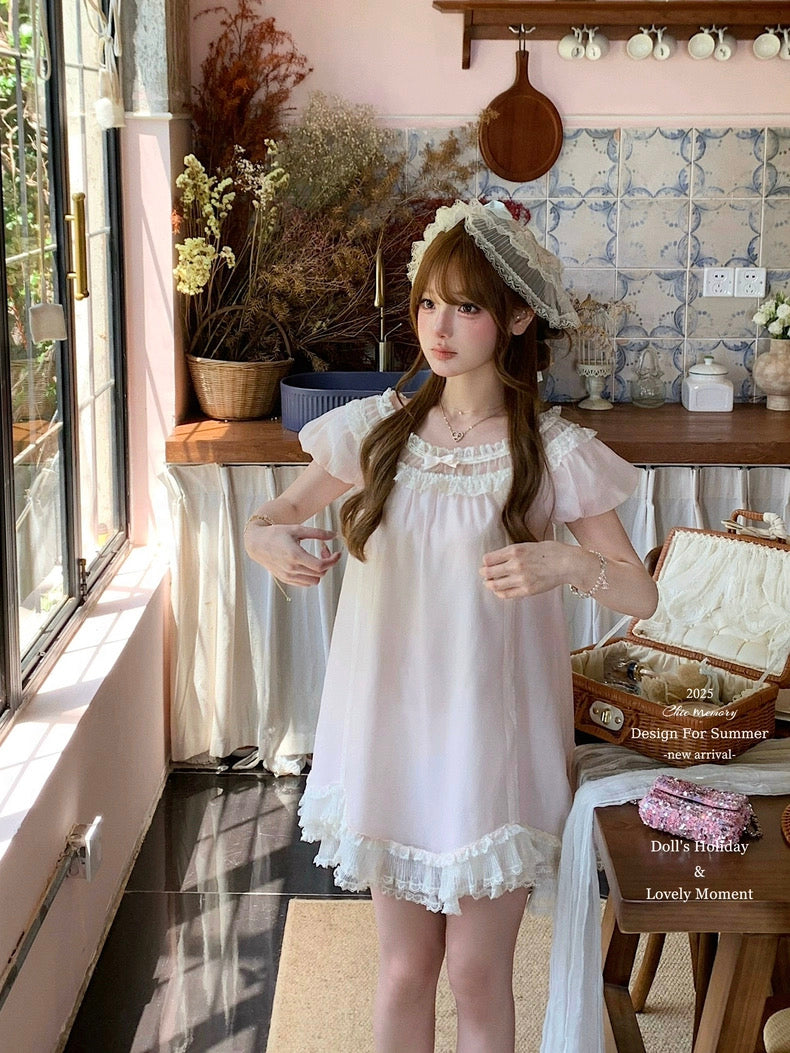 Doll's Holiday Vintage Babydoll Mini Dress Pink Peiliee Shop Doll's Holiday Vintage Babydoll Mini Dress Pink Peiliee Shop